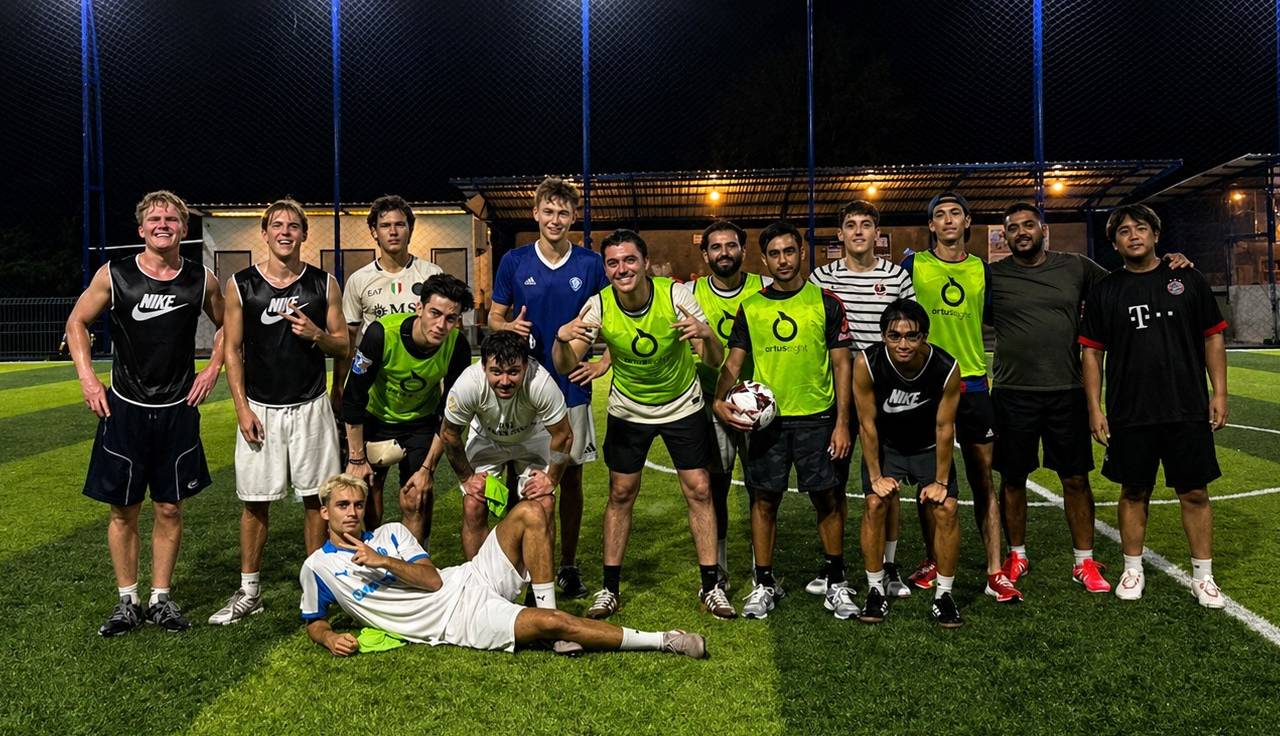 Kickhub players gathered at Kick off arena, bali 