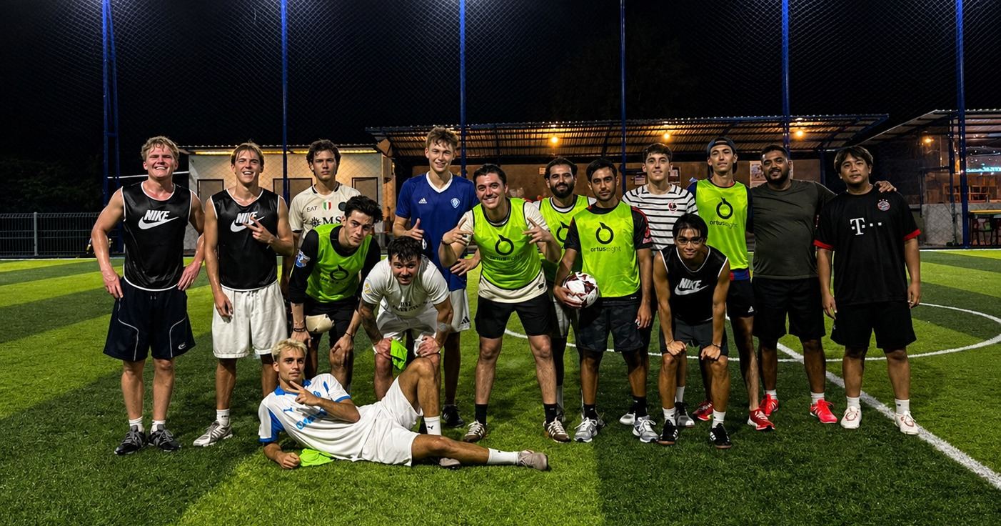 Kickhub players gathered at Kick off arena, bali