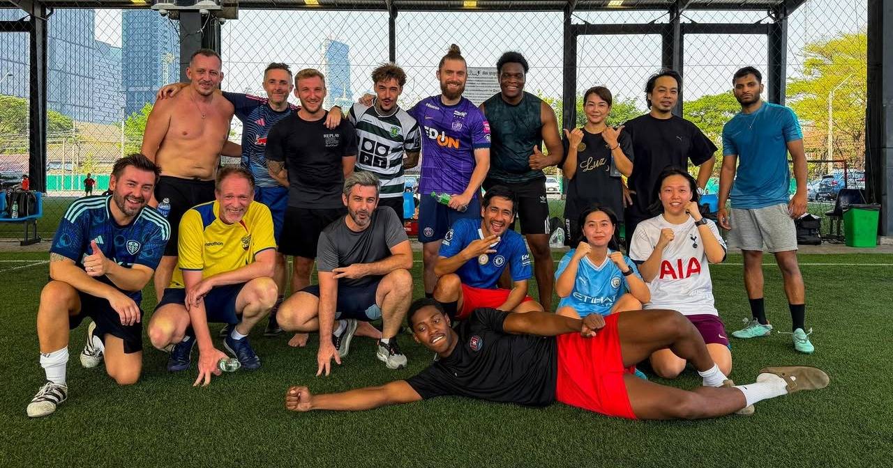 KickHub players gathered at POLO Football Park, Bangkok